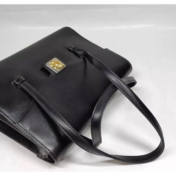 Authentic Vintage Christian Dior Hand Bag Black Leather - Picture 2 of 9